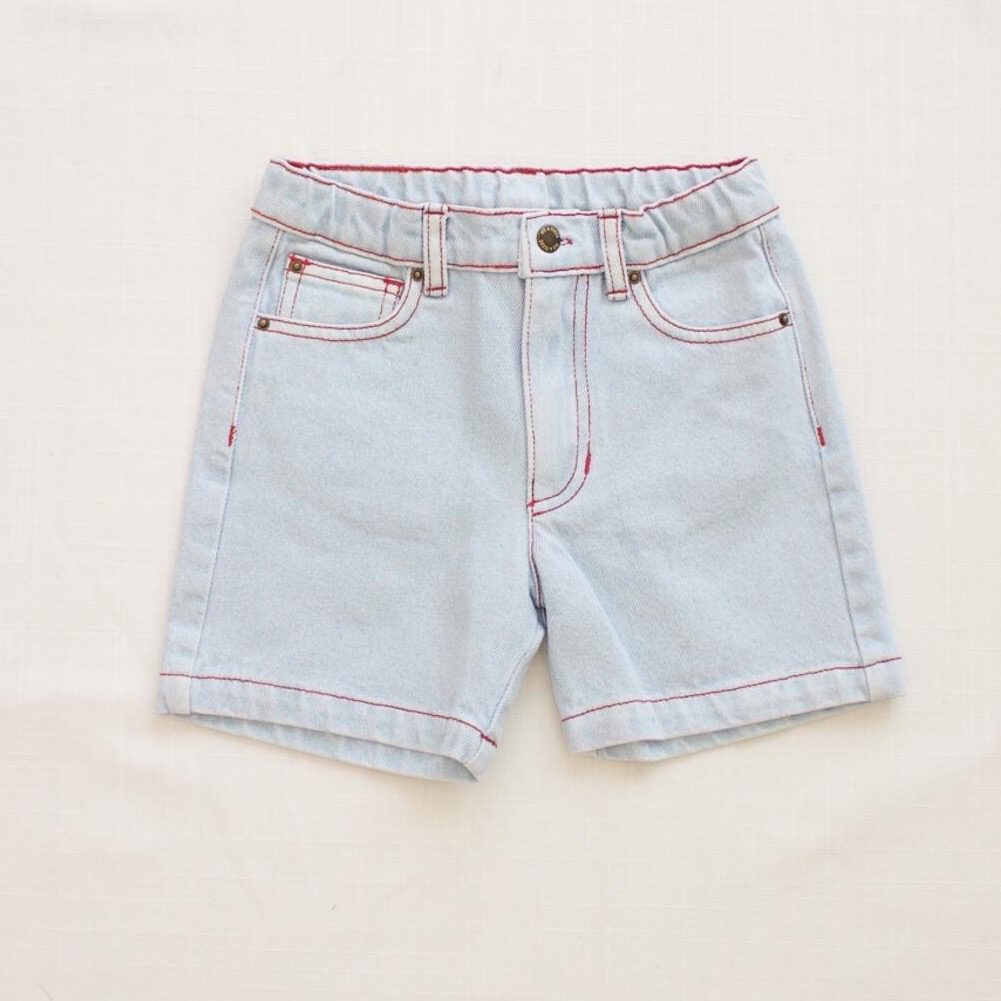 Vintage Denim Shorts | Light Wash W/ Crab