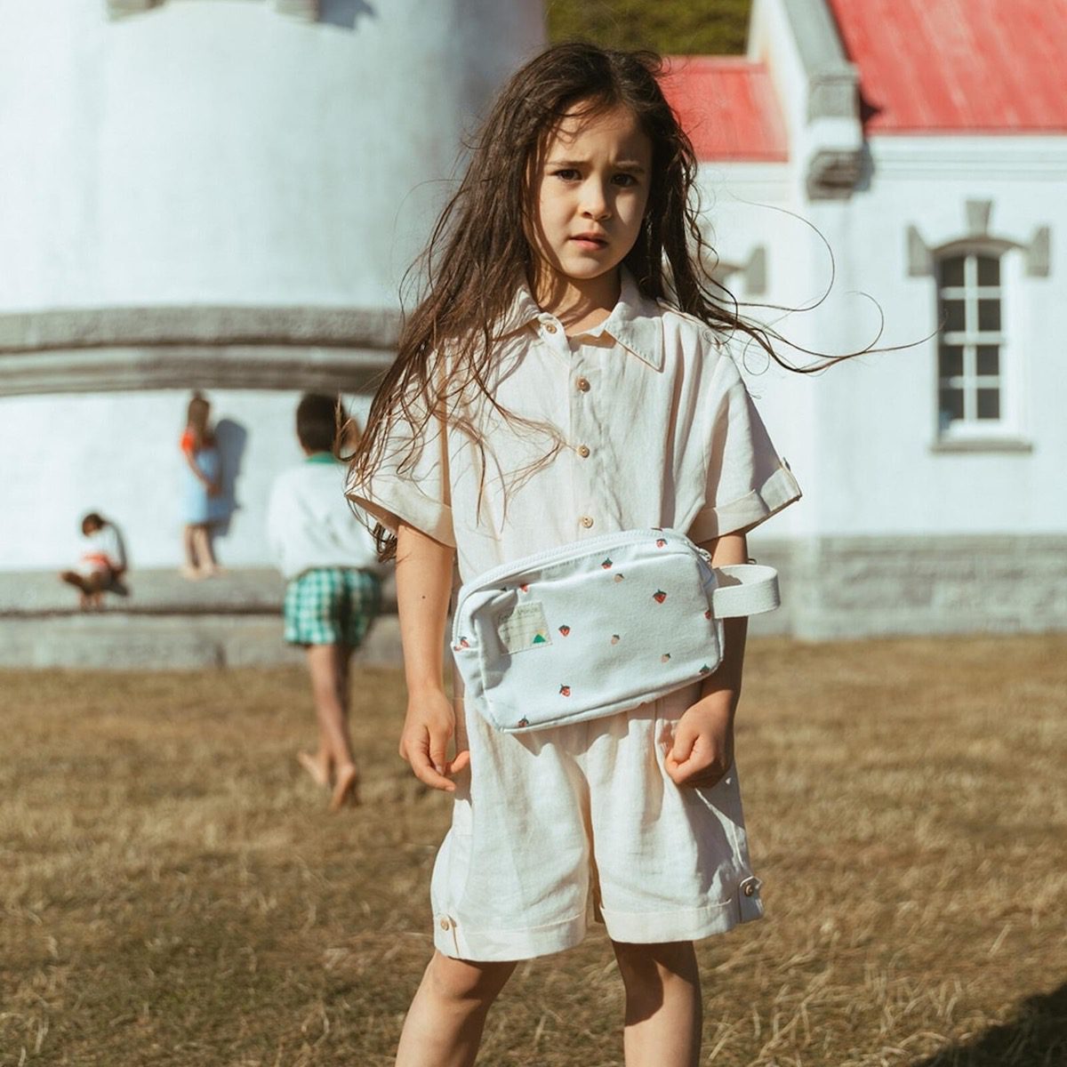 Adventure Jumpsuit | Sand W/ Sunrise Embroidery