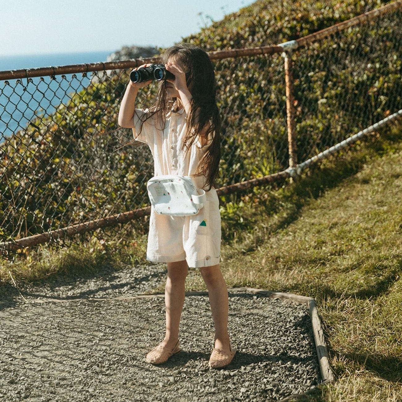 Adventure Jumpsuit | Sand W/ Sunrise Embroidery