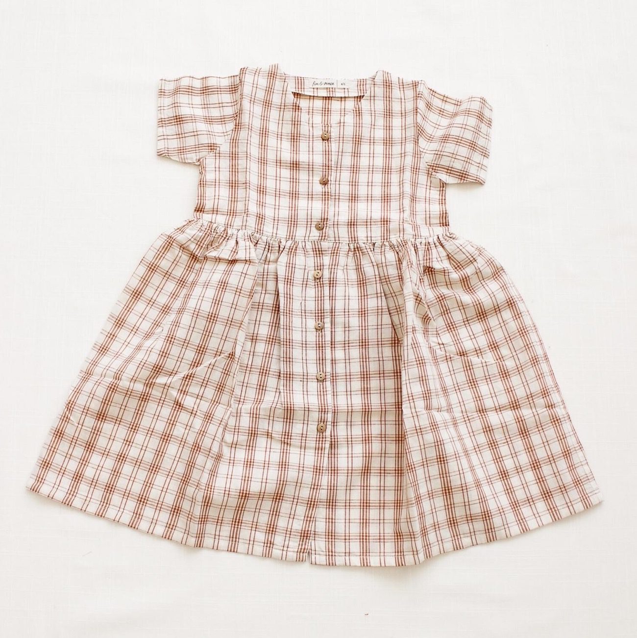 Linen Desert Plaid Sicily Dress