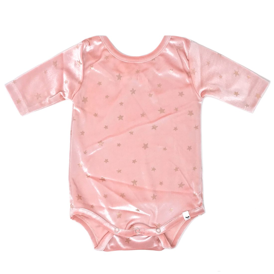 Faded Star Velvet Snap Leotard W/ Rose Gold Print