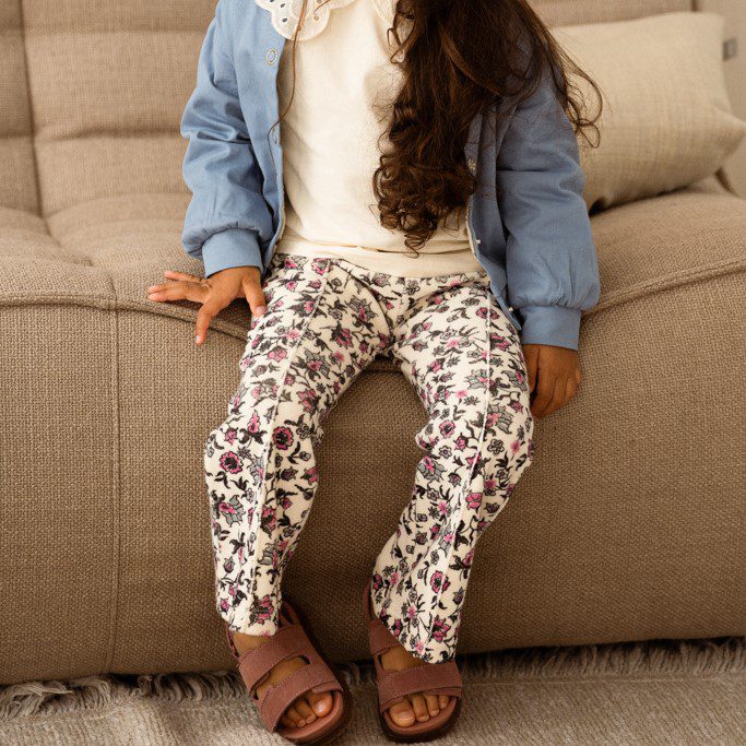 Flared Pants | Very Berry Flower