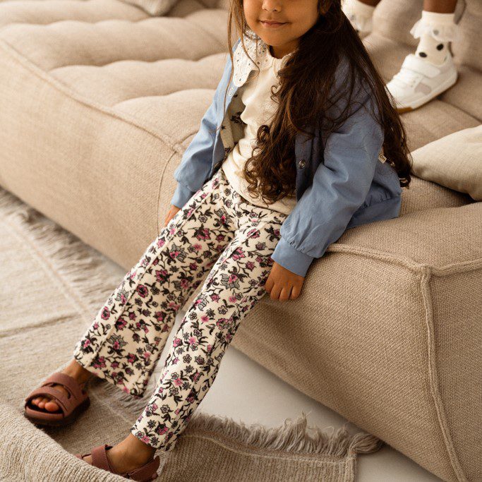 Flared Pants | Very Berry Flower