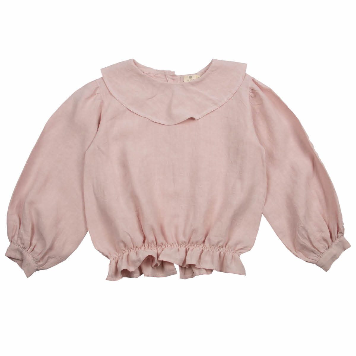 Linen Blouse Peach White