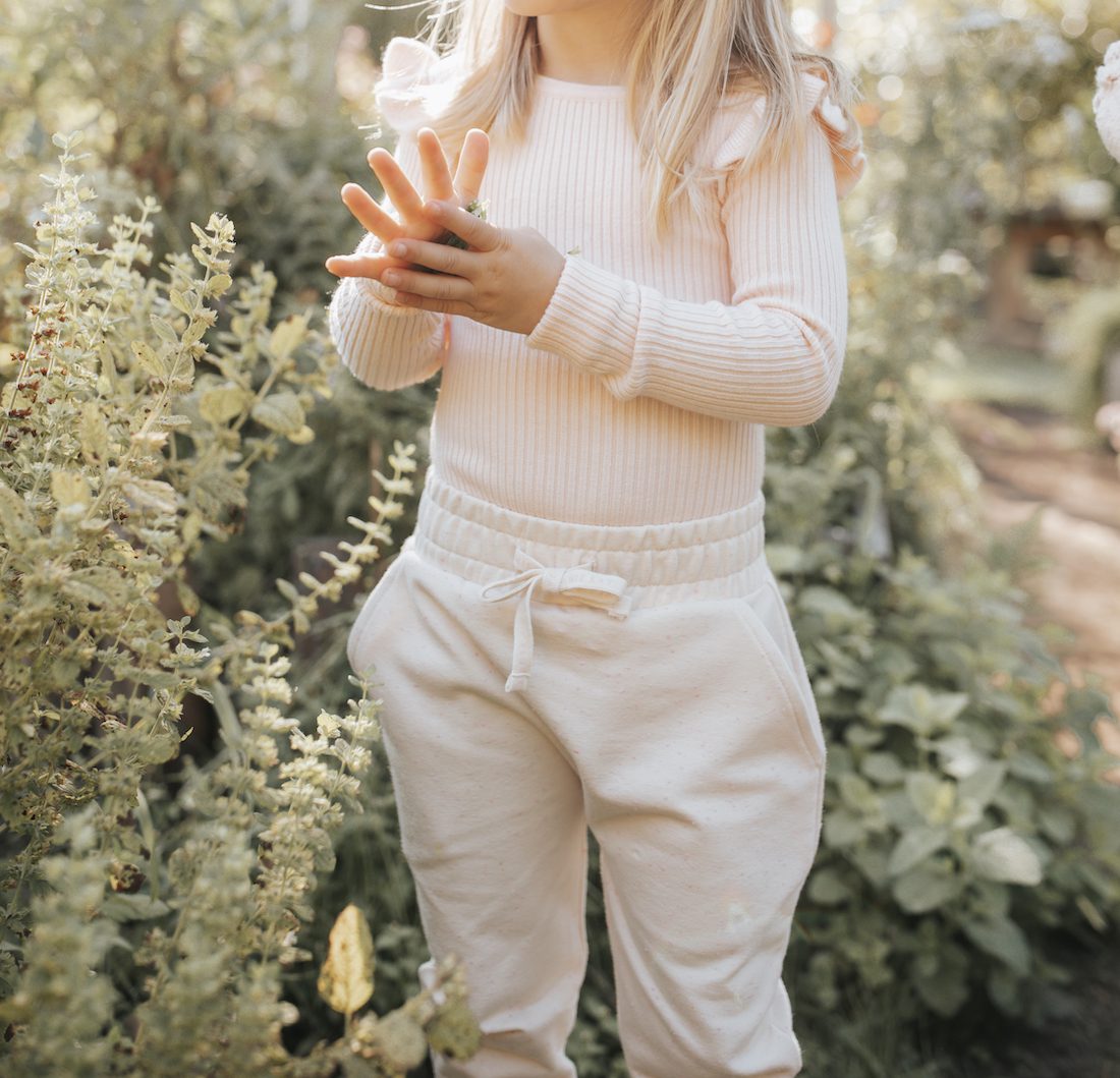 Frill Top Ballerina & Morgan Pants English Rose Fleck