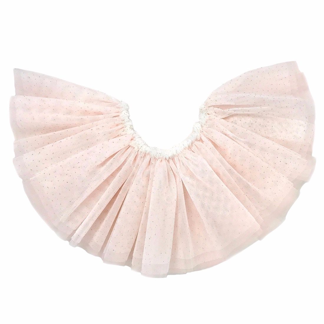 Frill Tutu Ivory Gold Over Light Blush Tulle