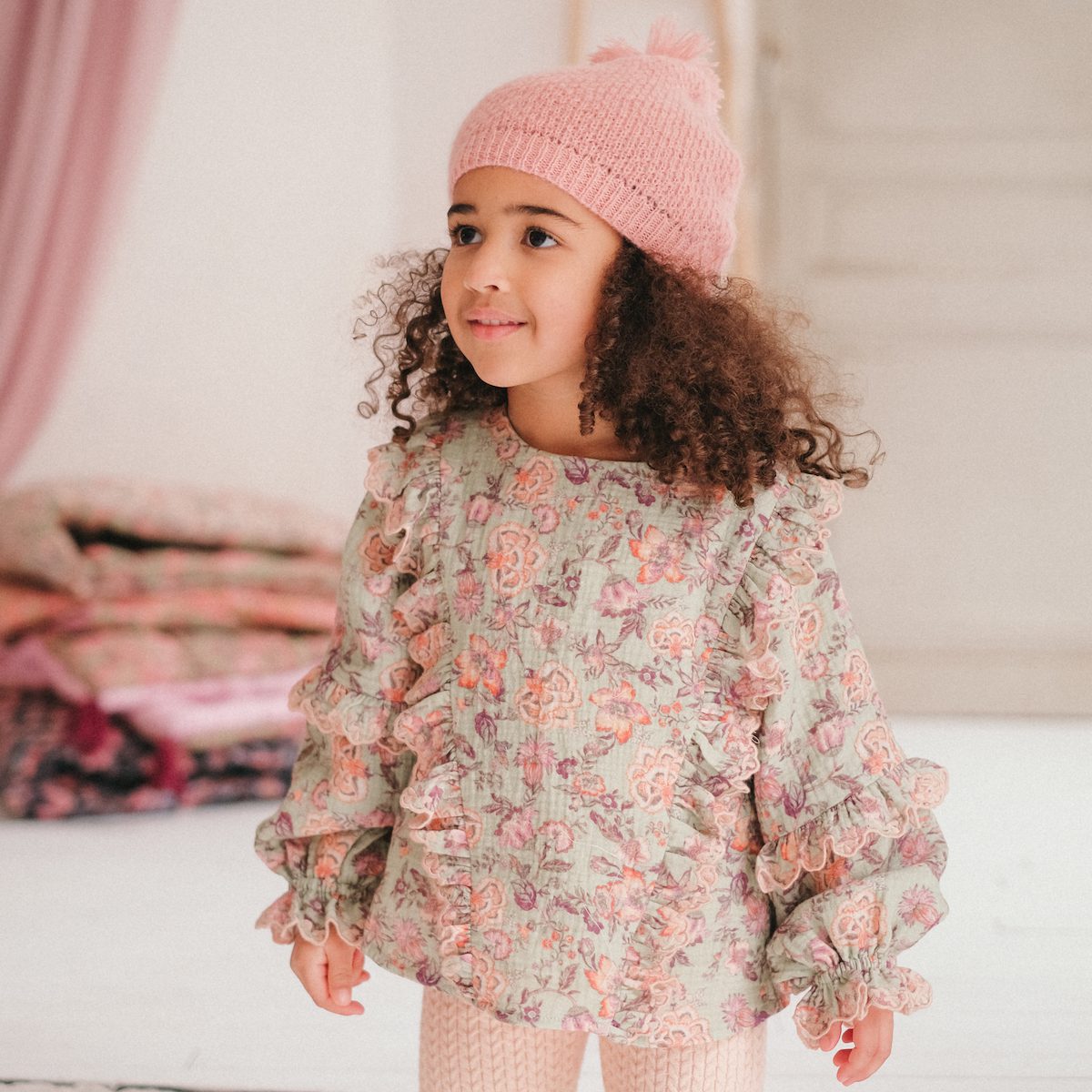 Tubi Blouse Khaki Tropical Loon