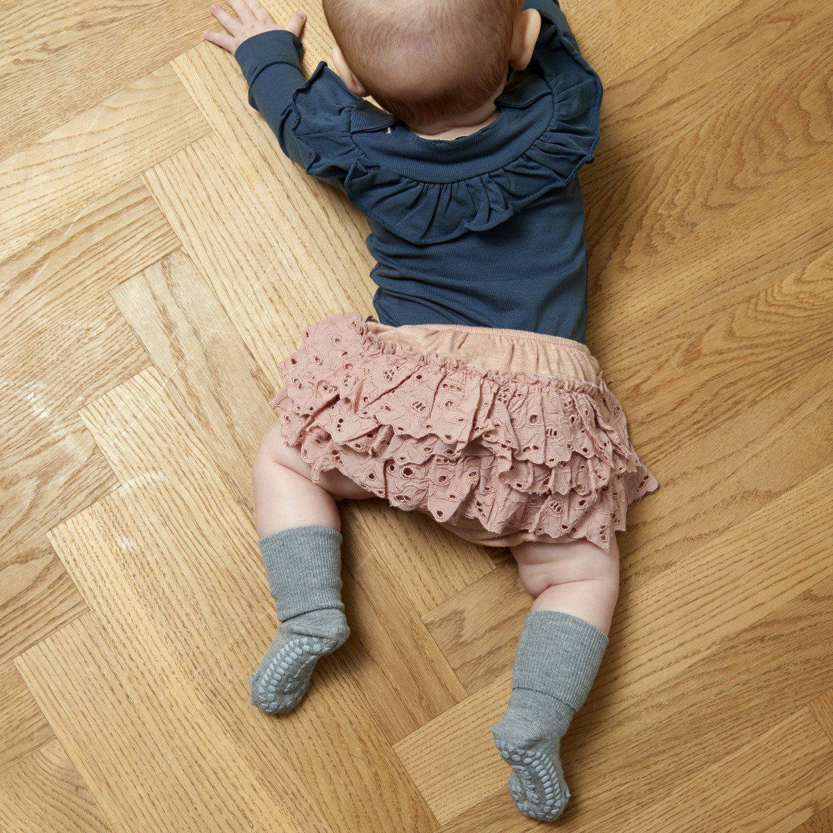 Bamboo Non-Slip Socks | Grey Melange