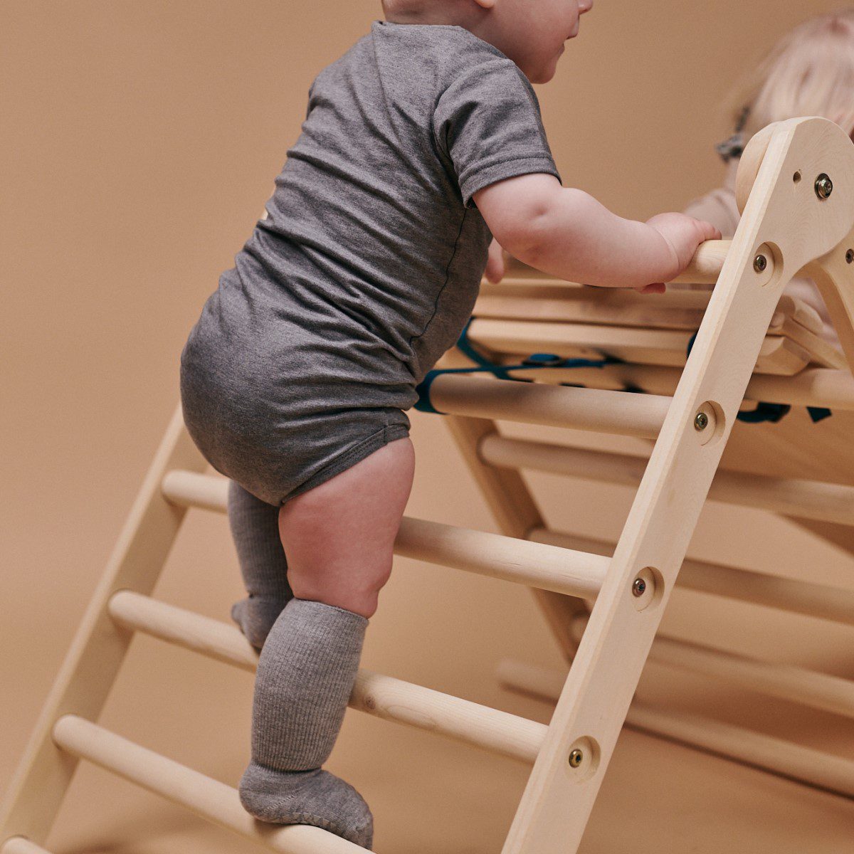 Bamboo Non-Slip Socks | Grey Melange