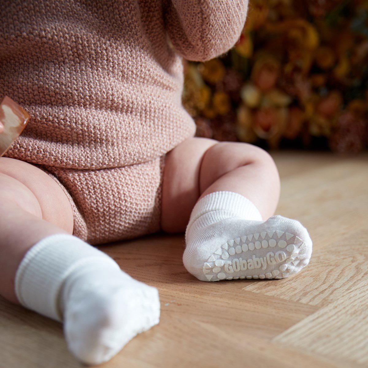 Bamboo Non-Slip Socks | Off White