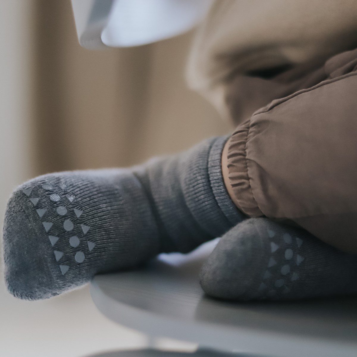 Non-Slip Socks | Dark Grey Melange