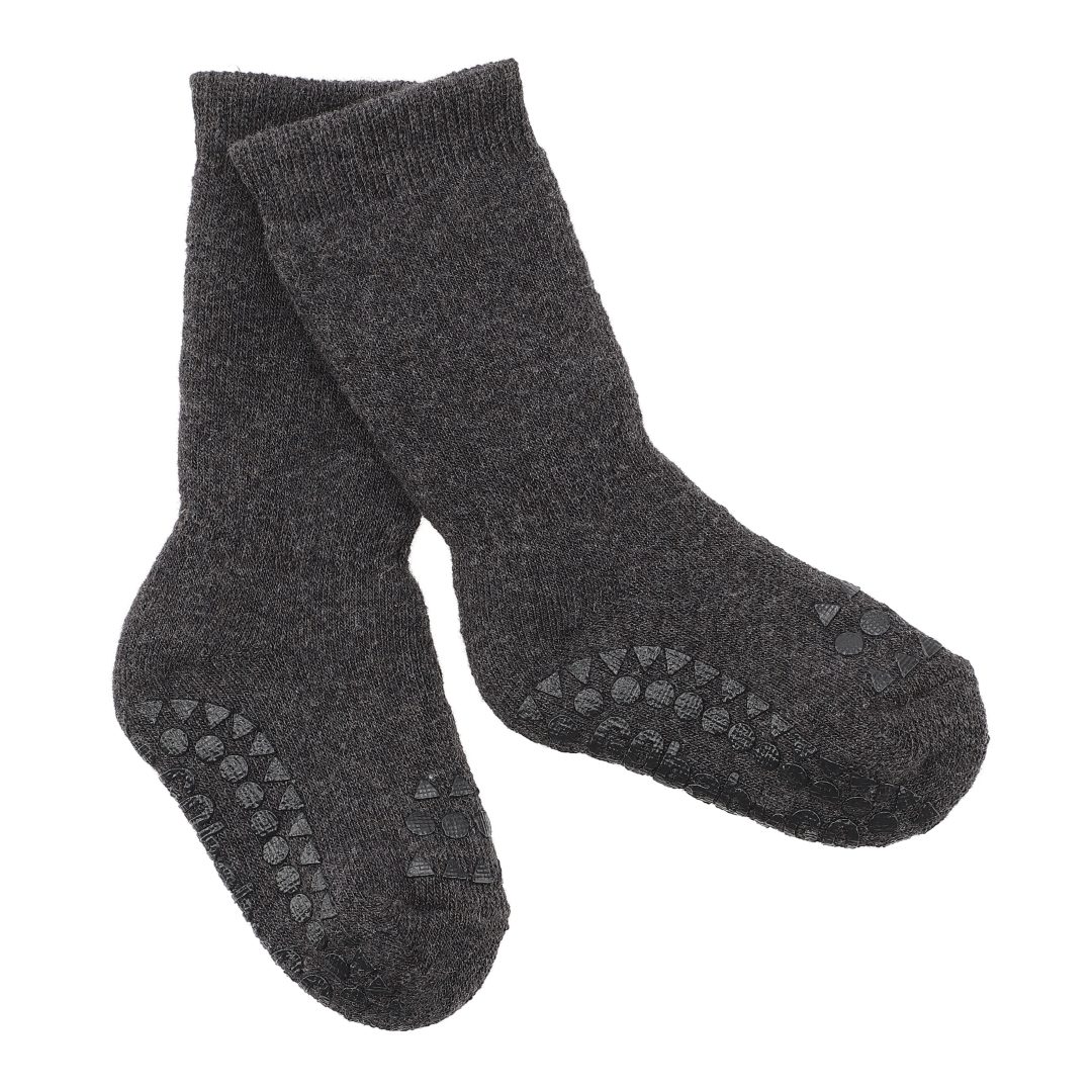 Non-Slip Socks | Dark Grey Melange