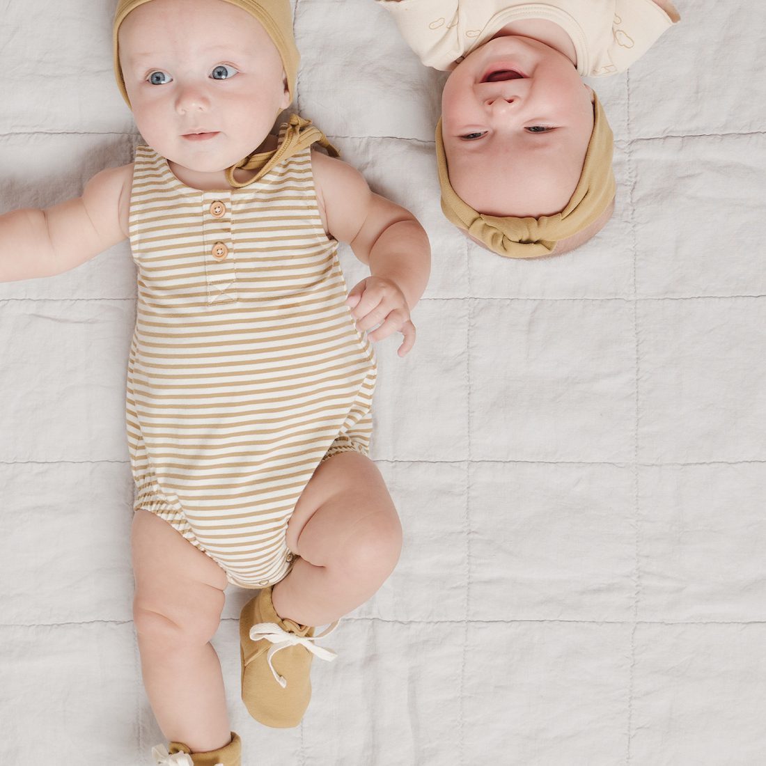 Gold Stripe Sleeveless Bubble Romper