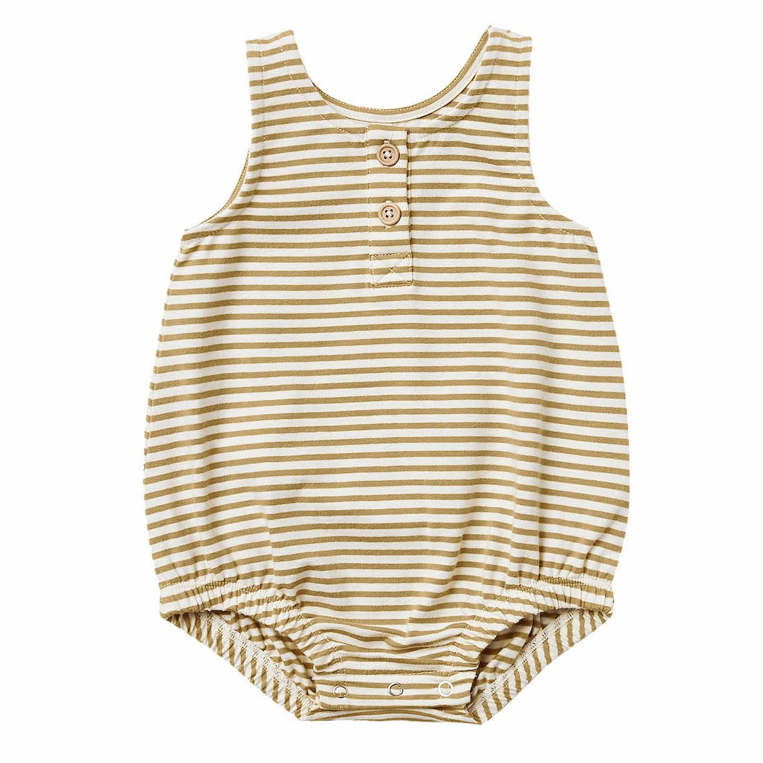 Gold Stripe Sleeveless Bubble Romper