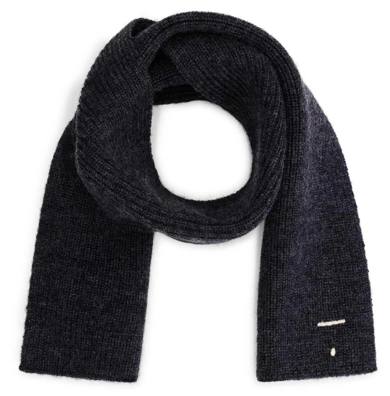 Baby Knitted Scarf | Nearly Black Melange