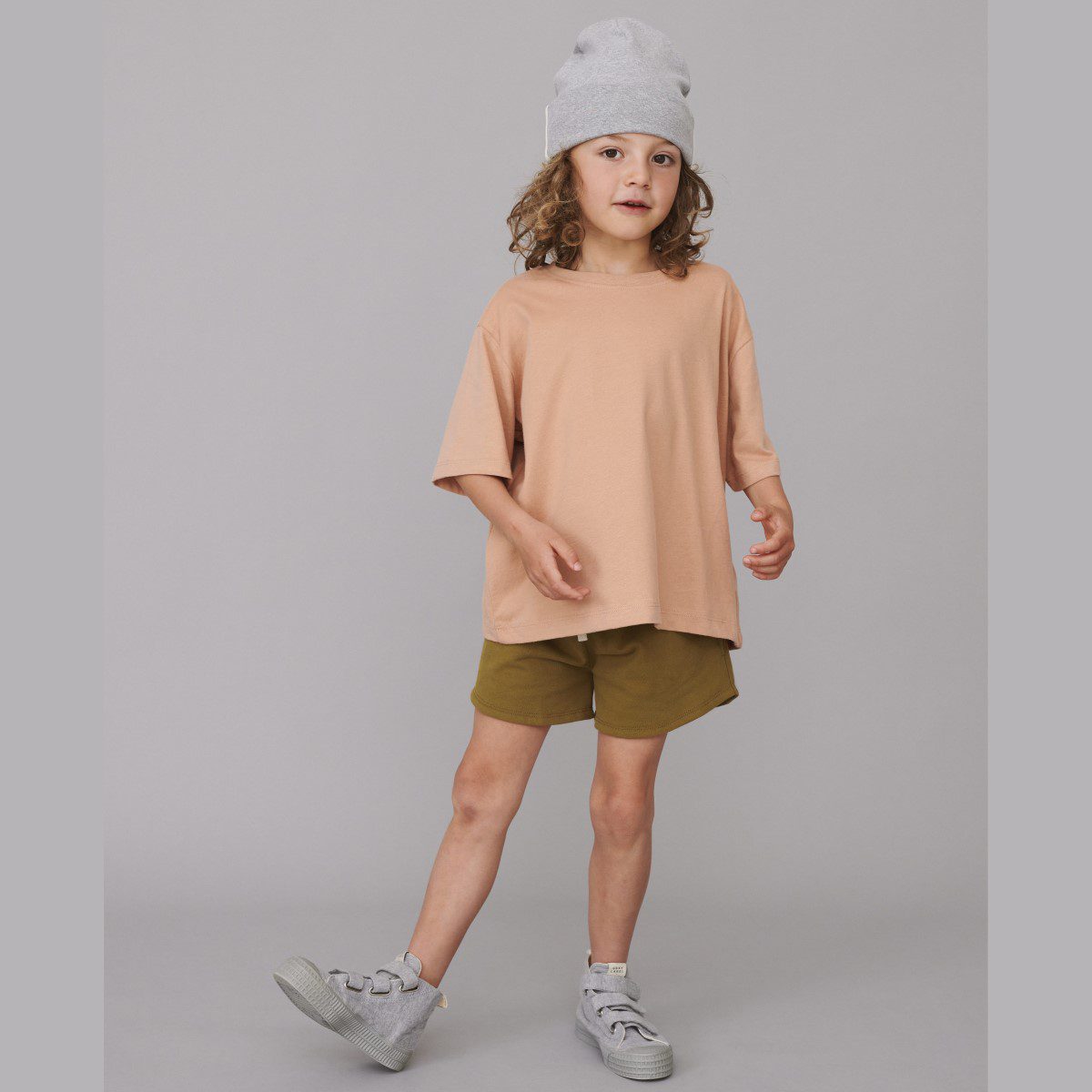 Biscuit Oversized Tee & Peanut Sweat Shorts