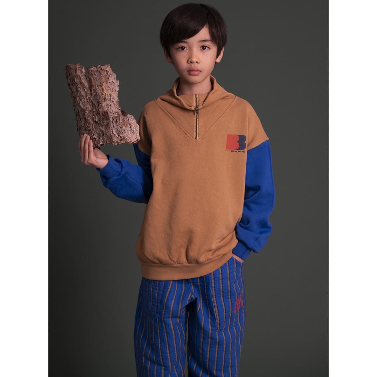 Sweatshirt Zipp Color Sleeve