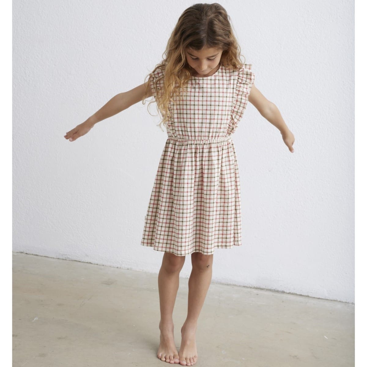 Helga Crepe Check Dress
