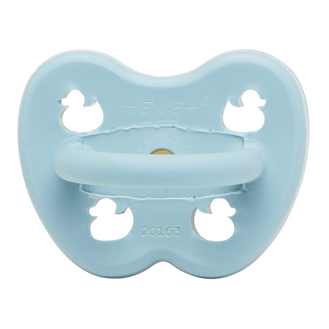 0+ Months Natural Rubber Pacifier Round | Baby Blue