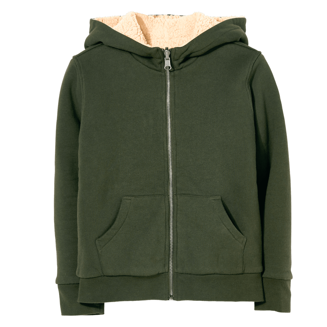 REVERSIBLE Hooper Zipped Hoodie Dark Khaki