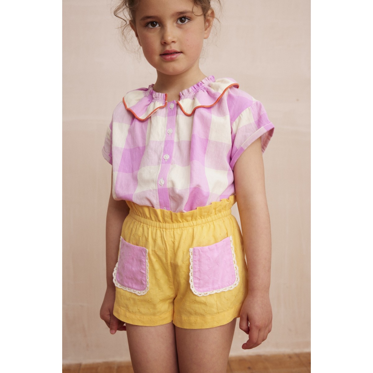 Charlie Blouse Check Lila