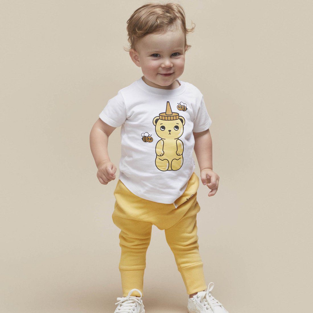 Honey Bear T-Shirt & Honey Bee Drop Crotch Pants