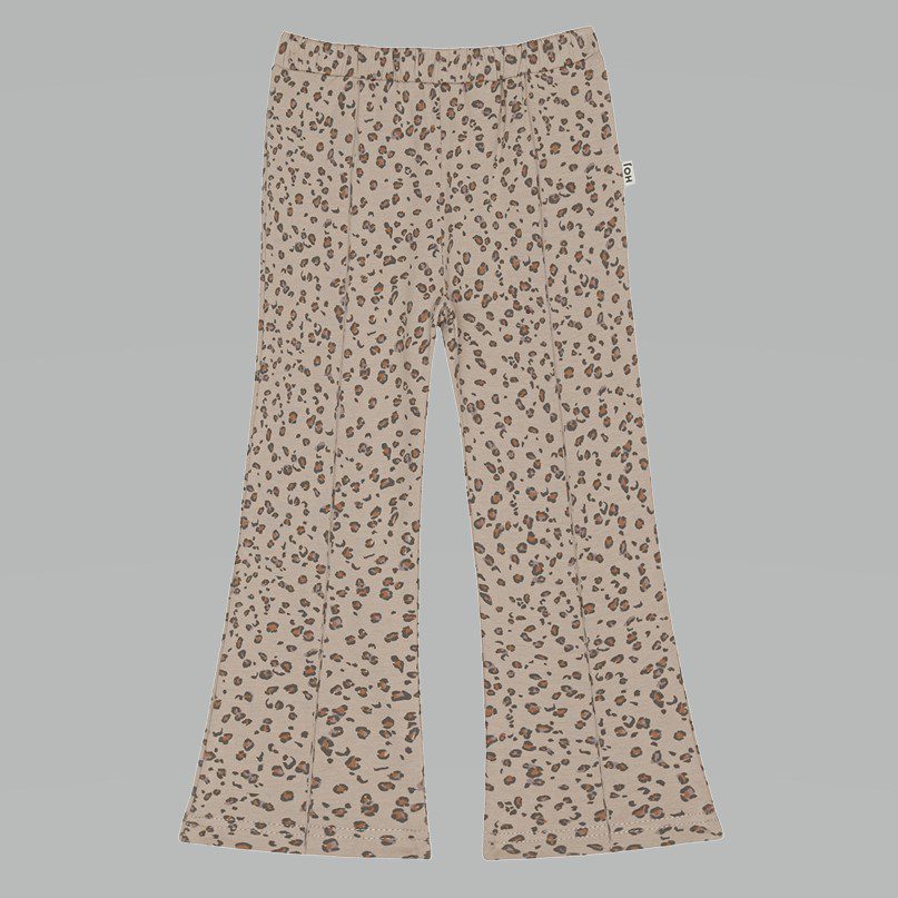 Flared Pants | Beige Leo