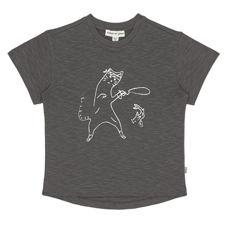 Oversized Tee & Bermuda | Granite/Sunset Gold