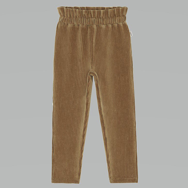 Paperbag Pants | Almond Rib Velvet