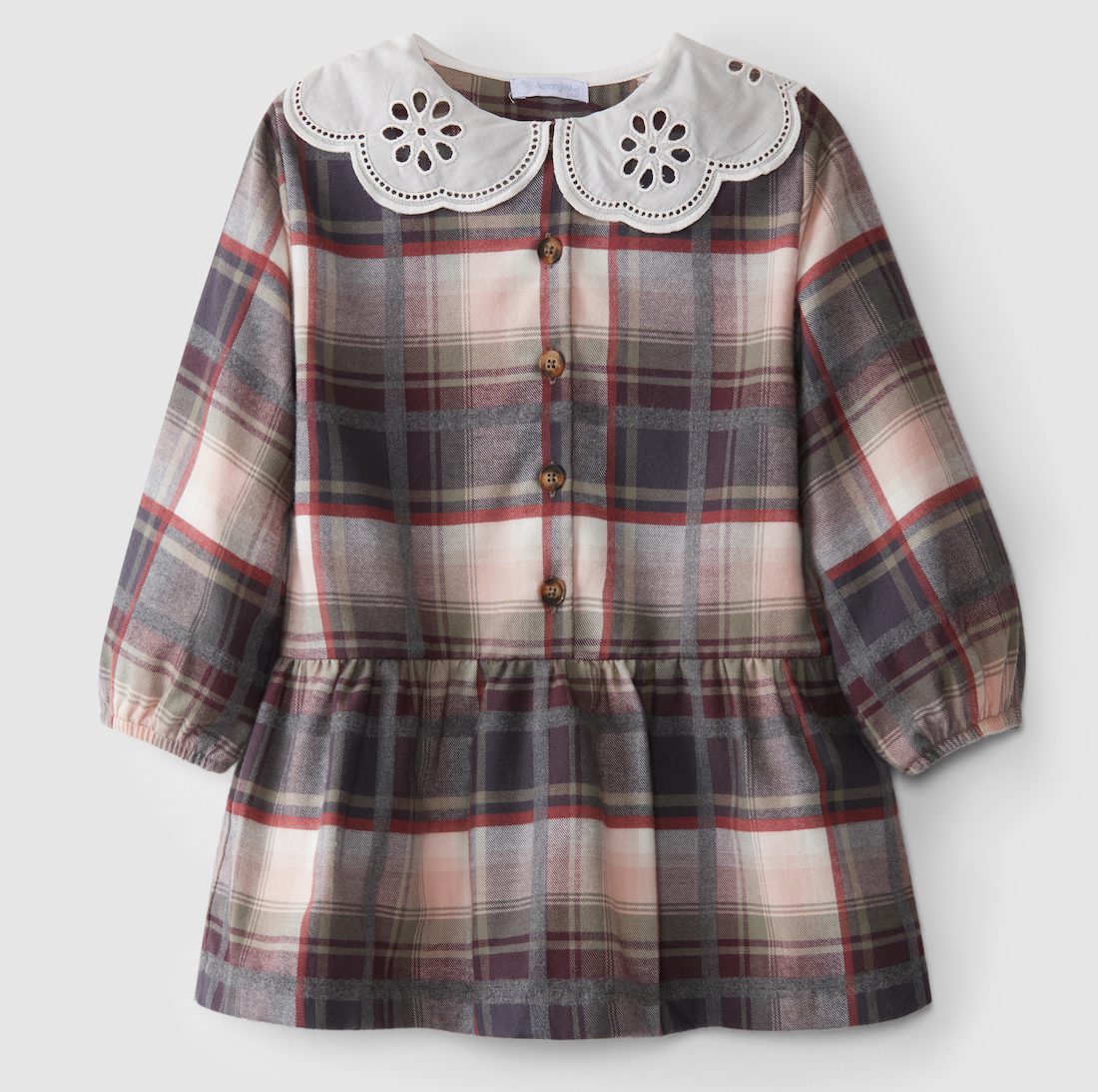 Dress W/ English Embroidered Collar