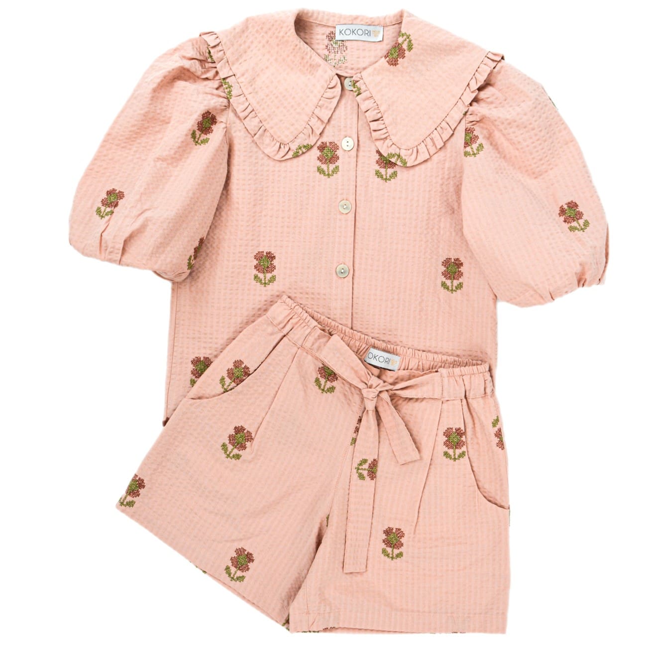 Elina Blouse & Shorts Poudre