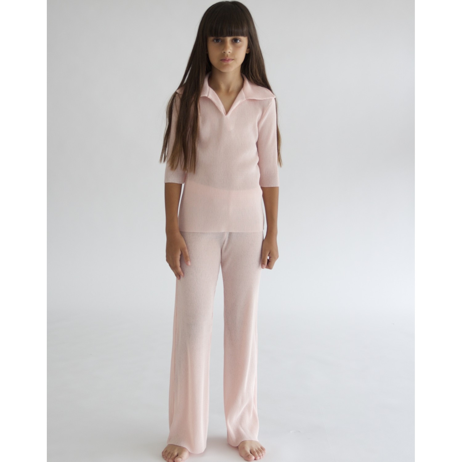 Micro Pleated Polo & Micro Pleated Trouser