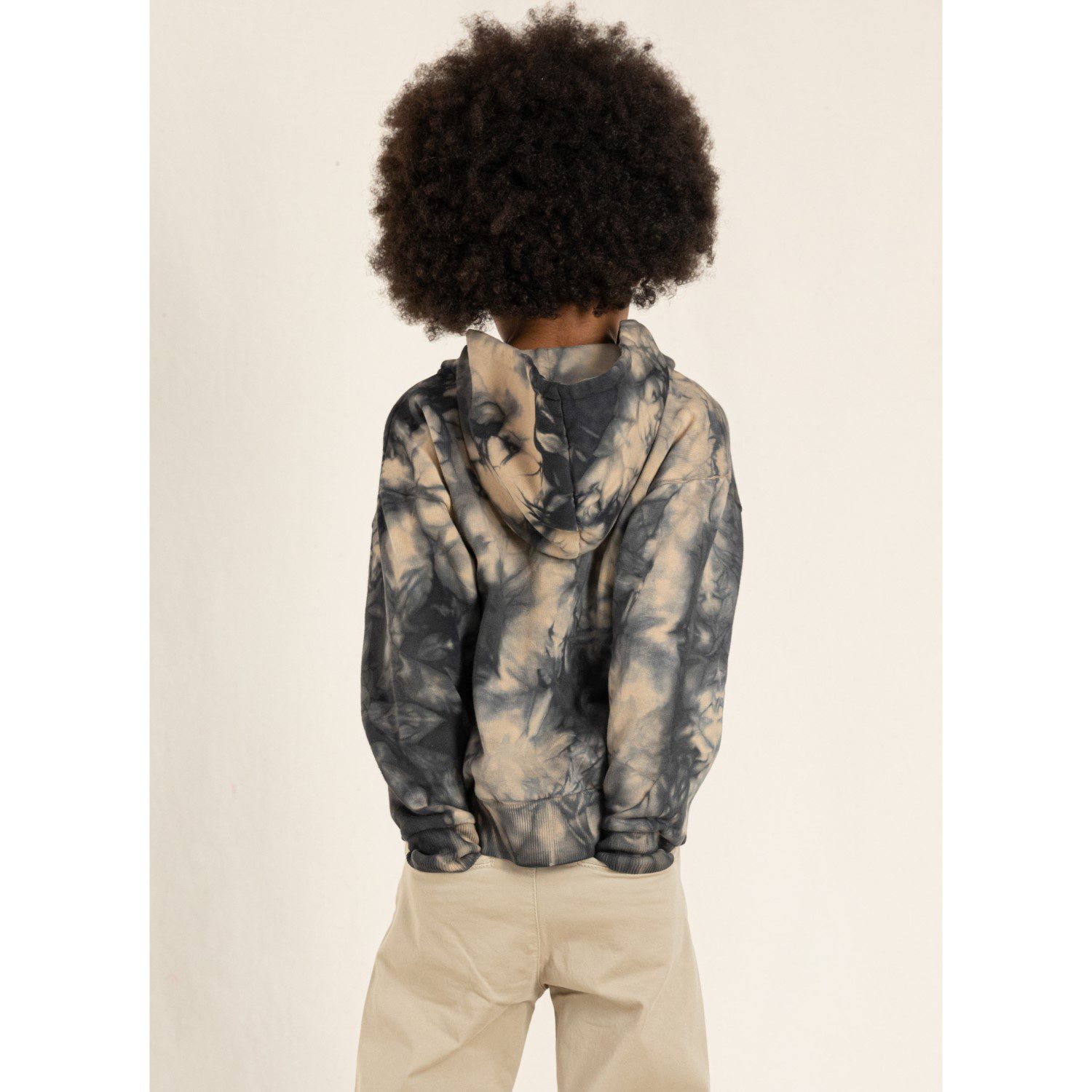 Hubert Tie & Dye Loose Sweater | Wood Cream
