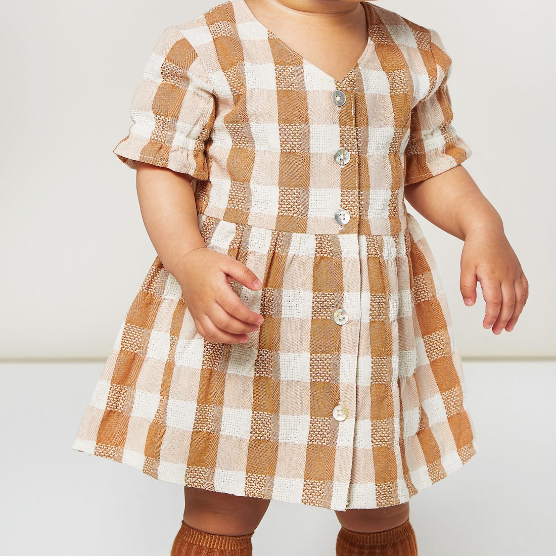 Jeanette Dress | Cinnamon Check