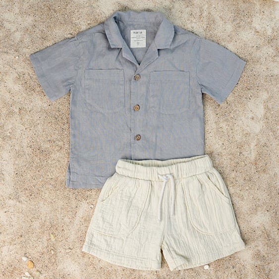 Linen Shirt & Woven Shorts
