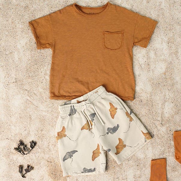 Flame Jersey Tshirt & Printed Fleece Shorts