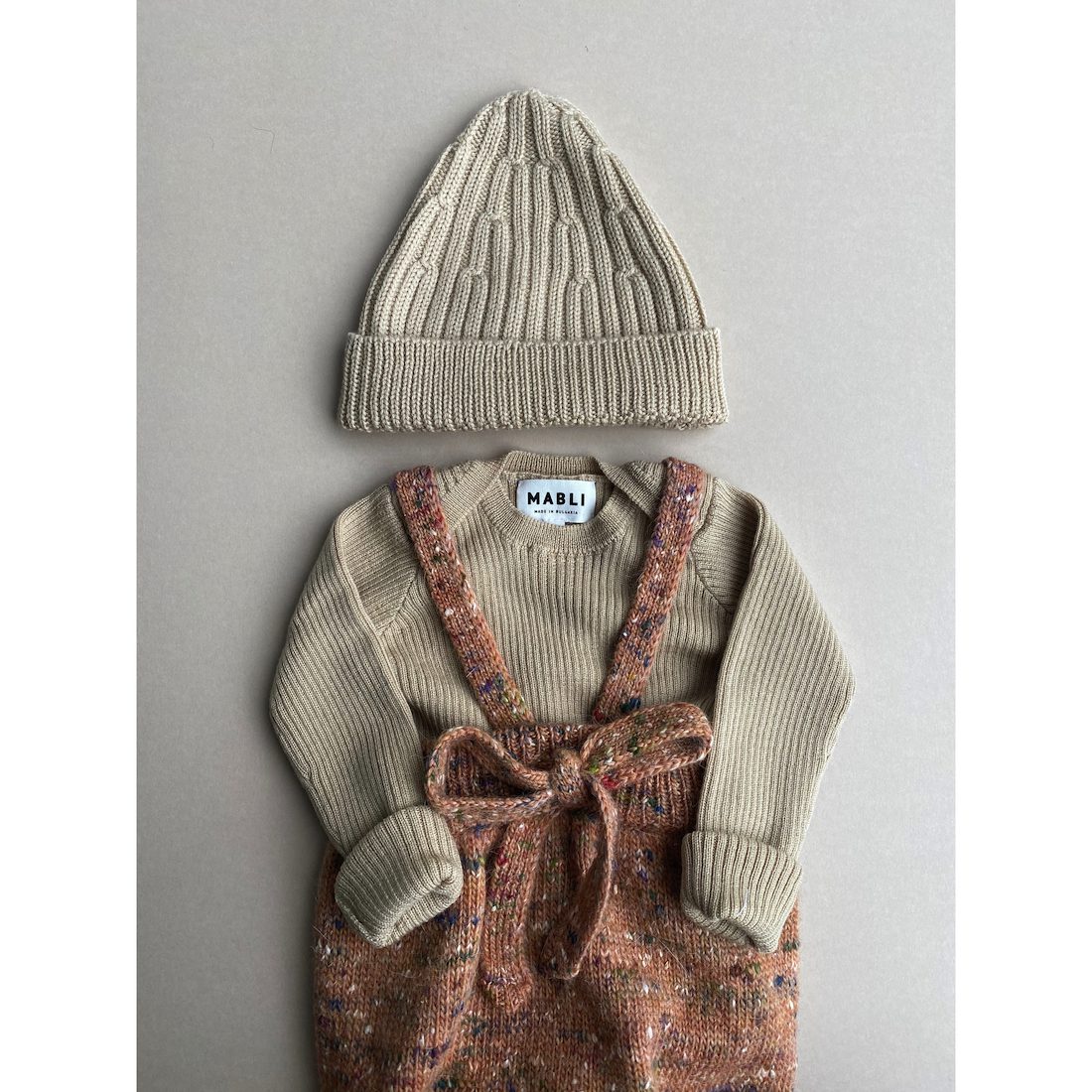 Sylfaen Skinny Rib Vintage Cream & Tylwyth Teg Pants Opal