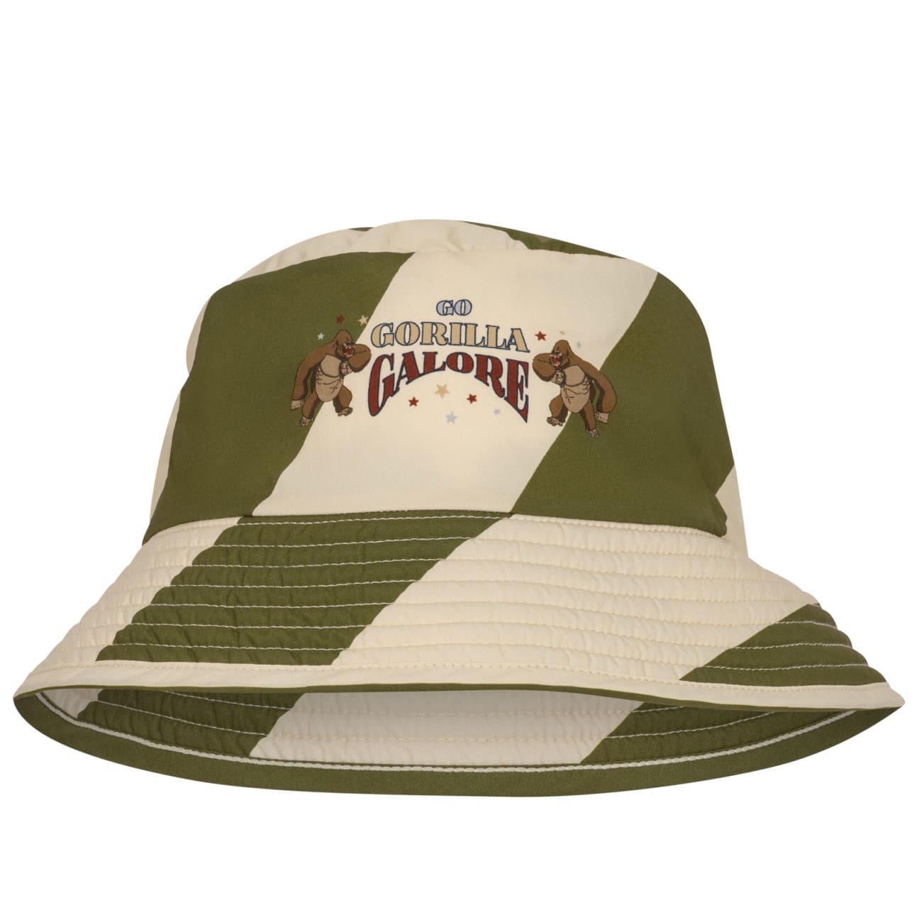 Asnou Bucket Hat | Dark Olive/Creamy White