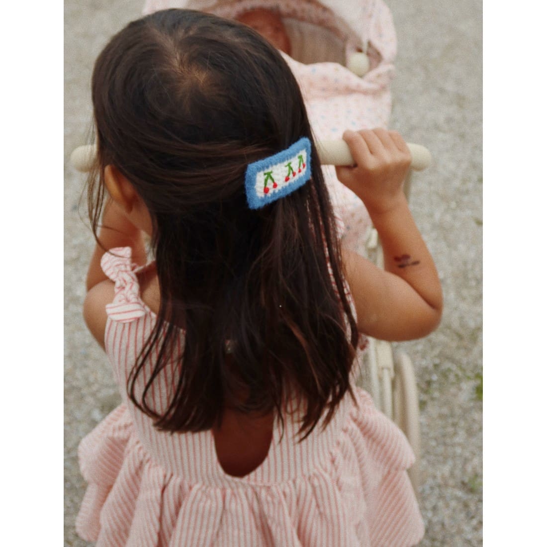 Cherry Crochet Hair Clip