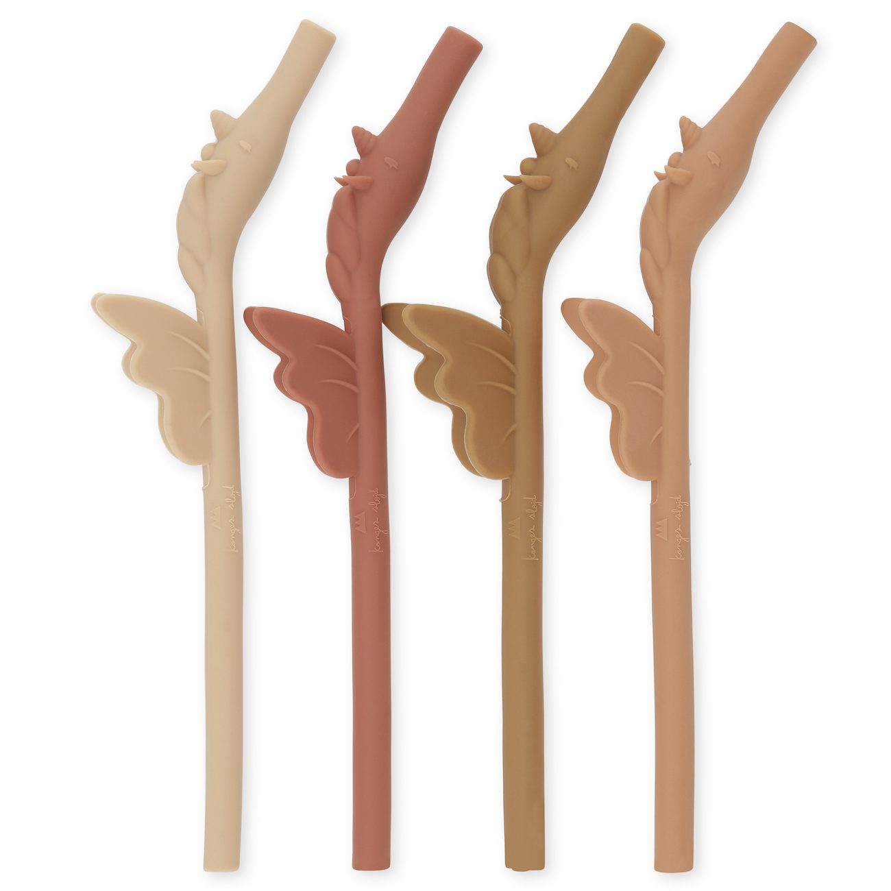 4 Pack Silicone Straw | Unicorn Rose Mix