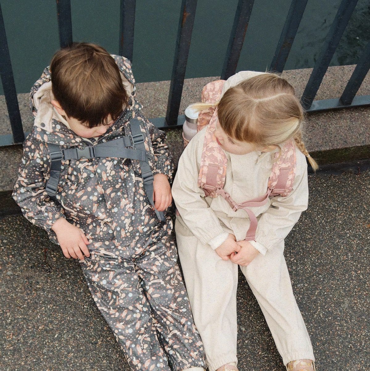 Rainy Kids Backpack Midi | Dino Blue