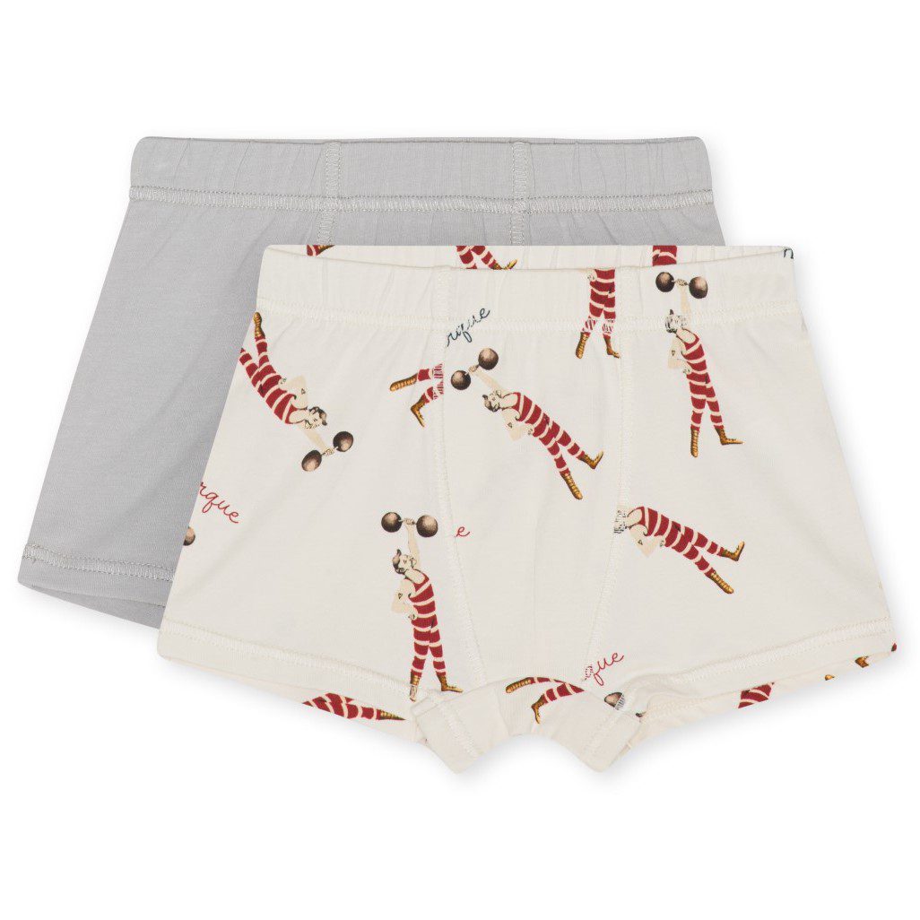 Basic 2 Pack Boy Boxers GOTS | Strong Man/ Harbor Mist