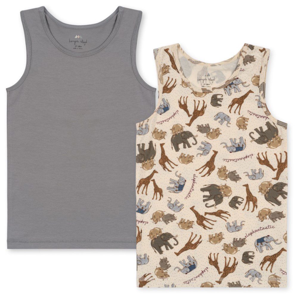 2 Pack Basic Tank Top | Elefantastic/Sleet