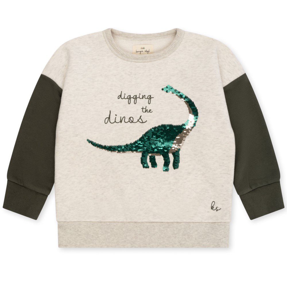 Lou Sequin Sweatshirt | Off White Melange