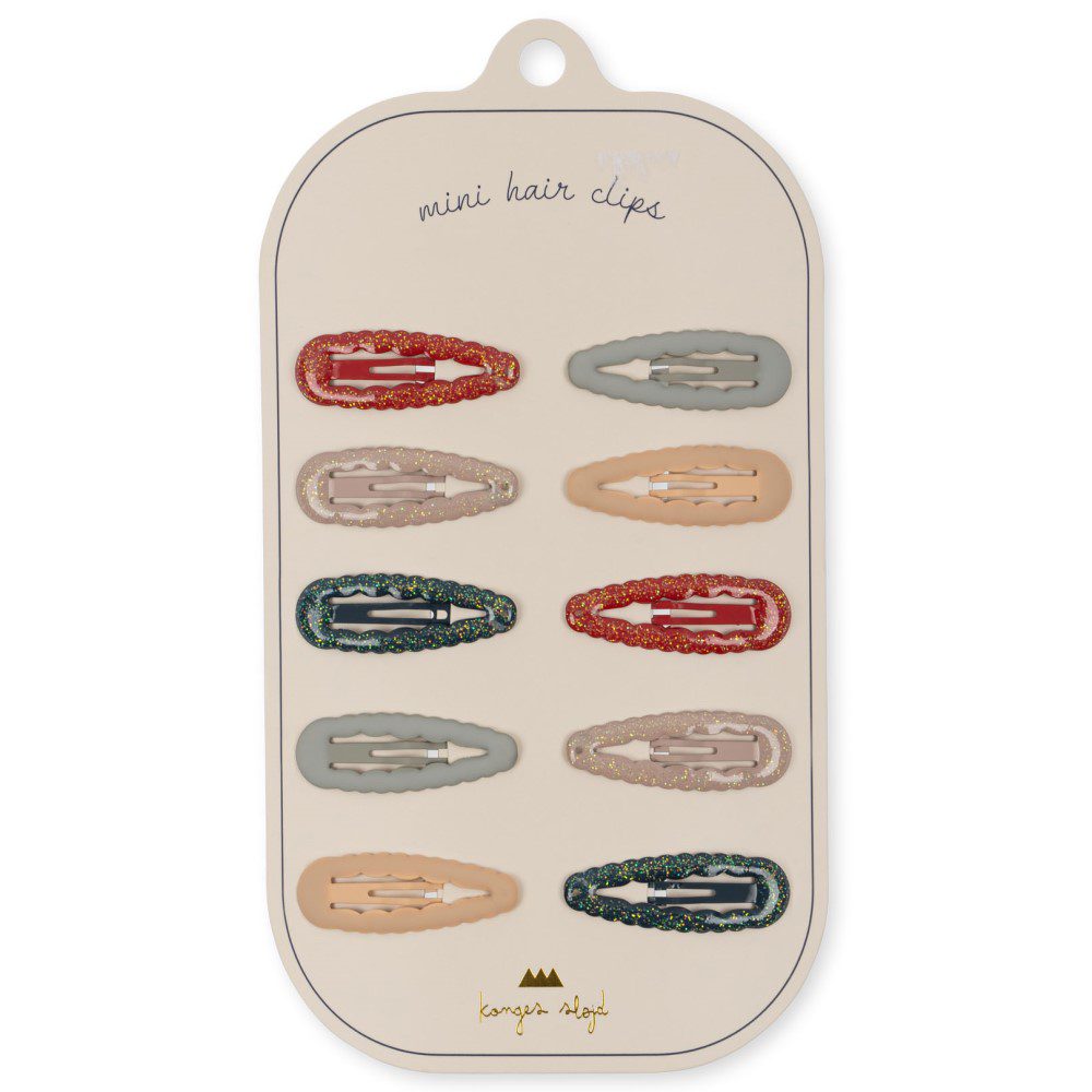 10 Pack Junior Scallop Hair Clips