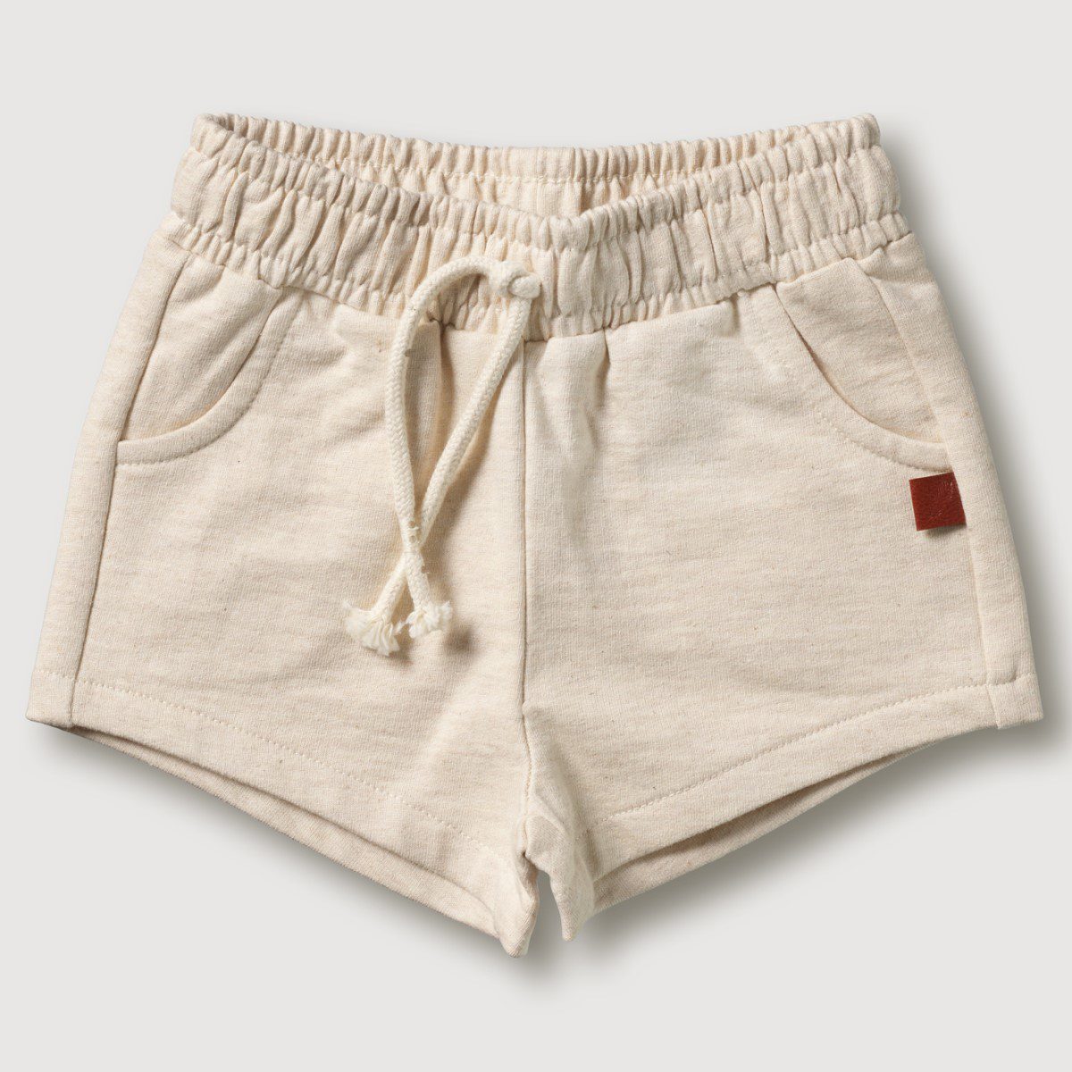 Organic Boxy Tee & Shorts | Oatmeal Melange