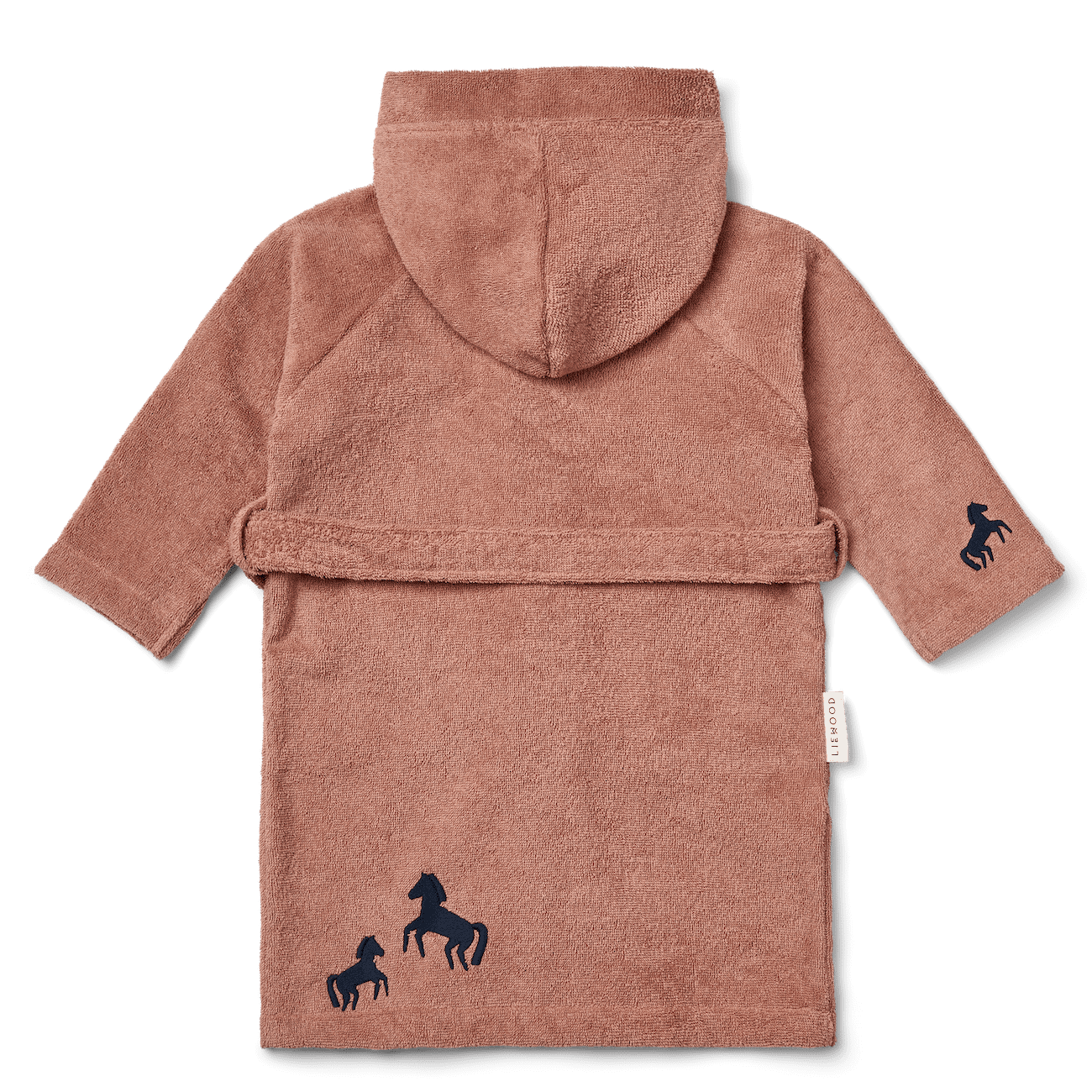 Kenna Toddler Bathrobe | Horses / Dark Rosetta