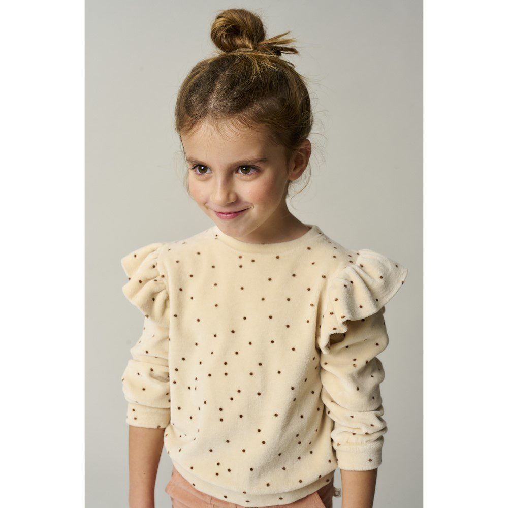 Polka Dot Velour Sweatshirt