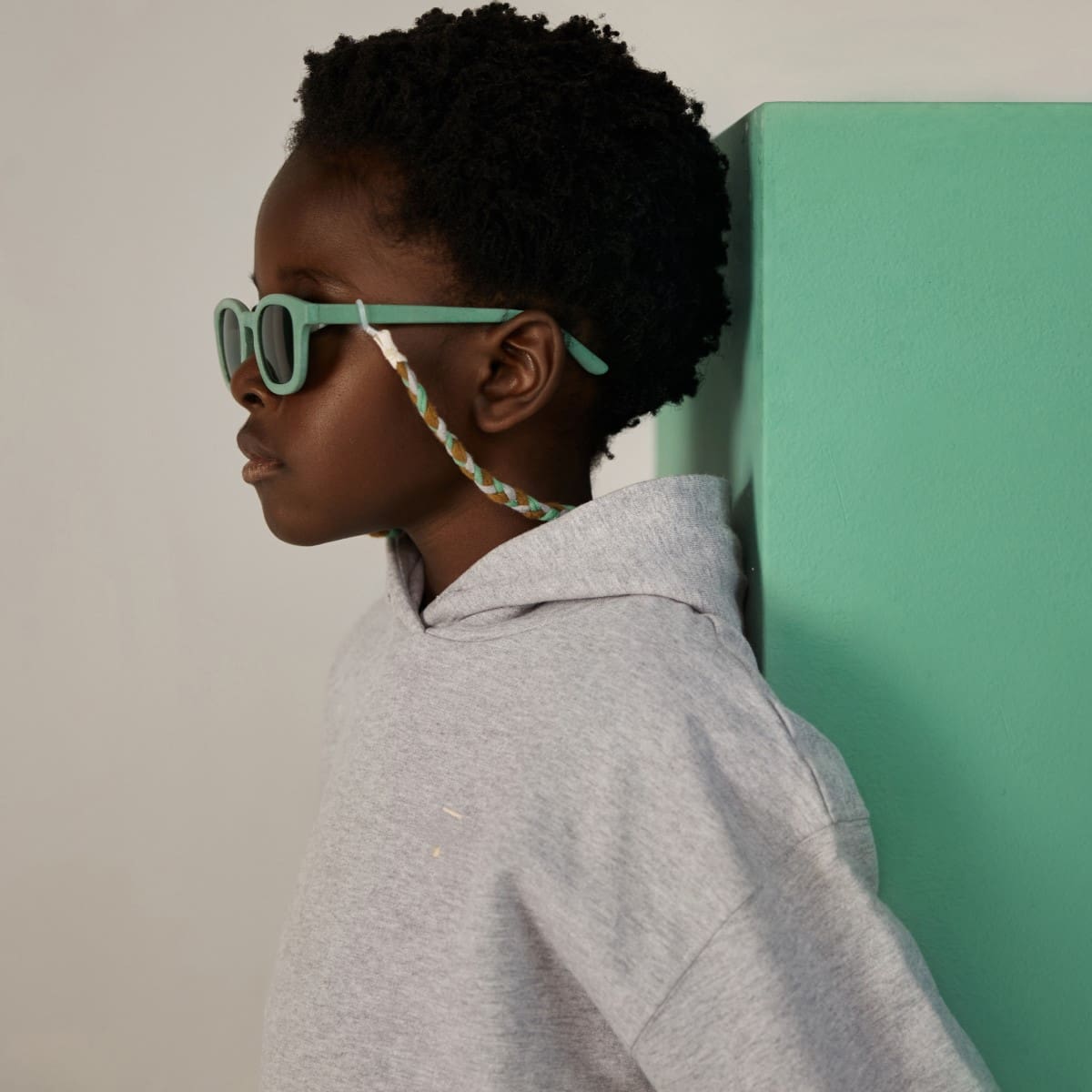 Cream Sunglasses Cord | Bright Green/Peanut /Grey Melange