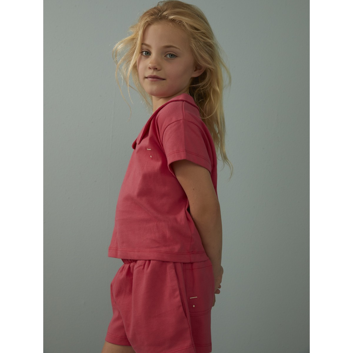 Boxy Collar Top | Cherry